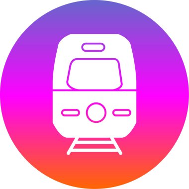 Tramvay. Web simgesi basit illüstrasyon