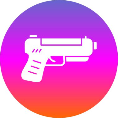 silah simgesi, vektör illüstrasyonu basit tasarım