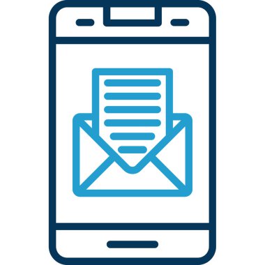 Mobil Posta. Basit illüstrasyon