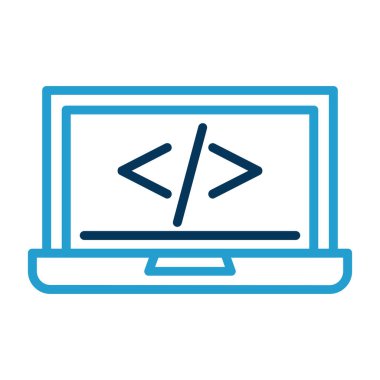 kod programlama web simgesi basit illüstrasyon 