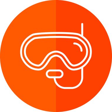 Bir kayak simgesinin vektör illüstrasyonu