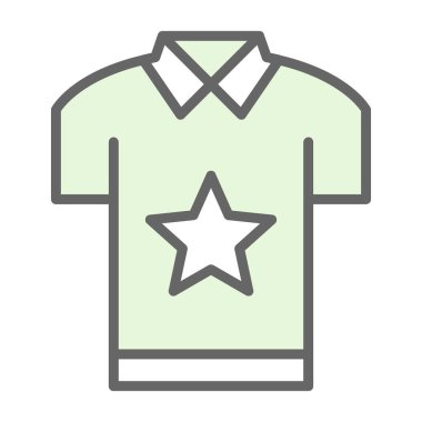 T-Shirt simgesi, basit vektör çizim 