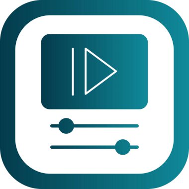 video oynatıcı simgesi, vektör illüstrasyonu 