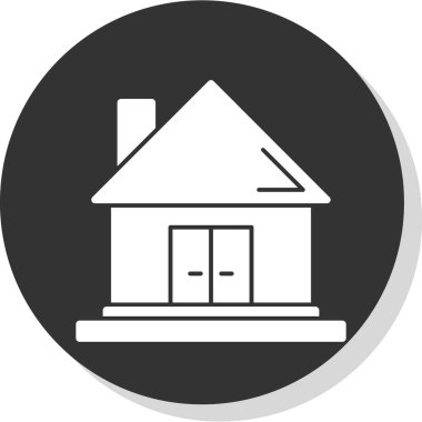 Ev vektör tasarımı. Ev düz simgesi 