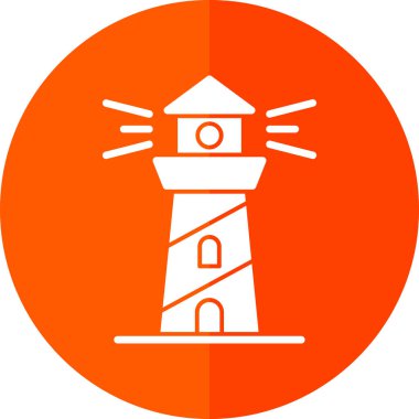 deniz feneri web simgesi, vektör illüstrasyonu 