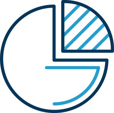 Pasta grafiği simgesinin vektör çizimi 