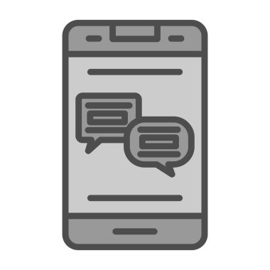 düz konuşma baloncukları simgesi, vektör illüstrasyonu