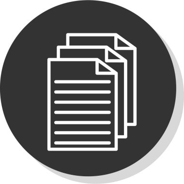 Belge simgesinin vektör illüstrasyonu 