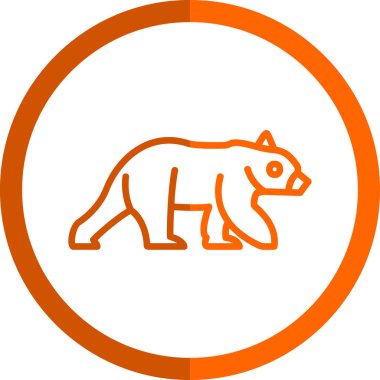 Ayı simgesi vektör illüstrasyonu