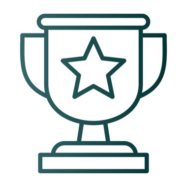 Ödül kupası. Web simgesi basit illüstrasyon 