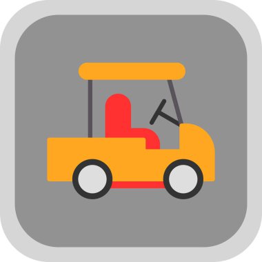 Bir araba simgesinin vektör illüstrasyonu