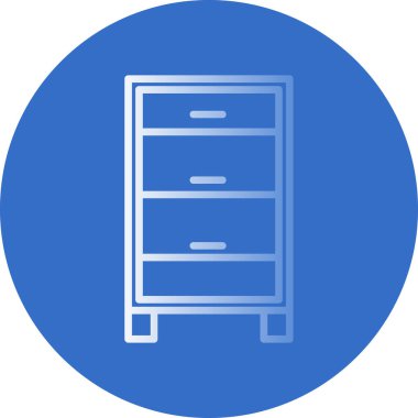 Çekmeceler, mobilya simgesi, basit illüstrasyon 