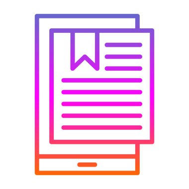 Yer imi satır simgesi, vektör illüstrasyonu