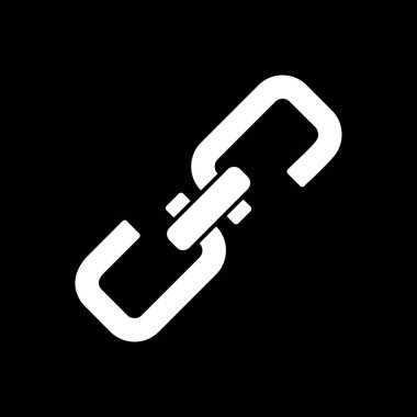 bağlantı vektörü glyph düz simgesi