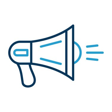 megafon simgesi, vektör illüstrasyonu basit tasarım