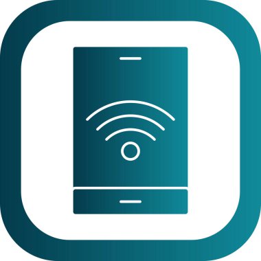 wifi sembollü tablet pc, vektör illüstrasyonu, kablosuz simge