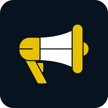 megafon simgesi, vektör illüstrasyonu basit tasarım