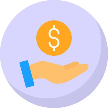 Para için. Web simgesi basit illüstrasyon