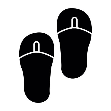 Parmak arası terlik simgesinin vektör illüstrasyonu