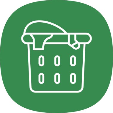 çamaşır sepeti vektör çizimi tasarımı