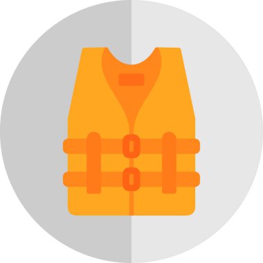 Can yeleği simgesi, vektör illüstrasyonu basit tasarım