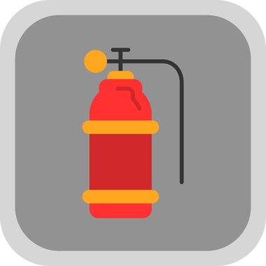 Oksijen tankı simgesi basit tasarım çizimi izole edildi 