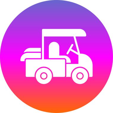 Golf Arabası simgesinin vektör illüstrasyonu