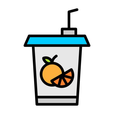 Meyve suyu. Basit tasarım vektörü illüstrasyonu