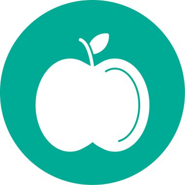 Elma. Web simgesi basit illüstrasyon