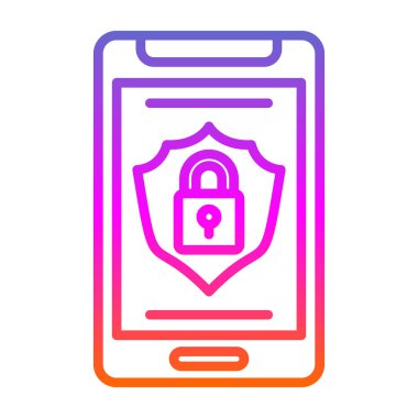 Güvenlik simgesinin vektör illüstrasyonu 