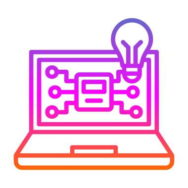 dizüstü bilgisayar simgesi, vektör illüstrasyonu