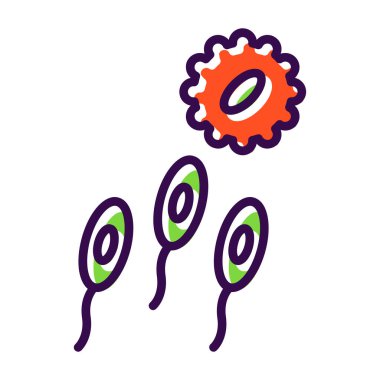 bakteri simgesi vektör illüstrasyonu