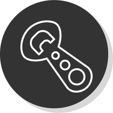 Şişe açıcı simgesinin vektör illüstrasyonu