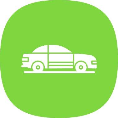 Otomobil otomobil web simgesi basit illüstrasyon