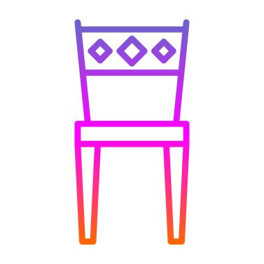 tablo sandalye simgesi vektör illüstrasyonu