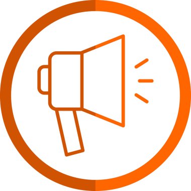 megafon simgesi, basit tasarım vektör çizimi