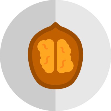 Ceviz. Web simgesi basit illüstrasyon