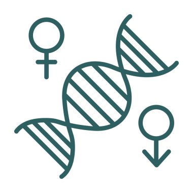 Kromozom web simgesi, vektör illüstrasyonu 