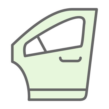 Araba kapısı. Web simgesi basit illüstrasyon