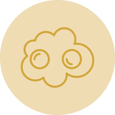 Yağda yumurta ikonu, vektör illüstrasyon