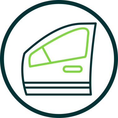 Araba kapısı. Web simgesi basit illüstrasyon