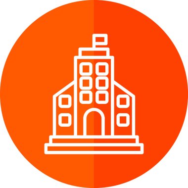 bina simgesi, basit vektör illüstrasyonu