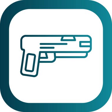 silah simgesi, vektör illüstrasyonu basit tasarım