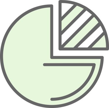 Pasta grafiği simgesinin vektör çizimi 