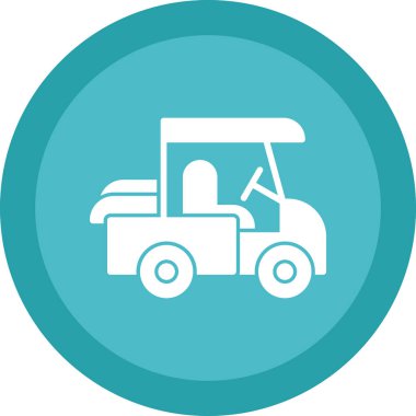 Golf Arabası simgesinin vektör illüstrasyonu