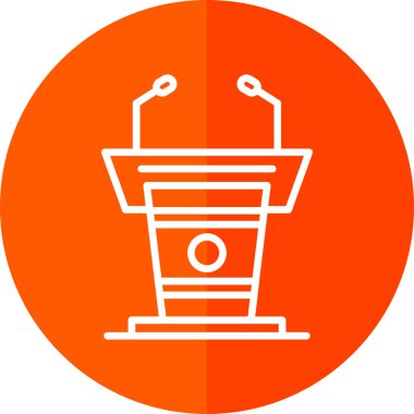 Podyum simge illüstrasyon vektörü grafiği
