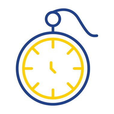 Cep saati simgesi, vektör illüstrasyonu 