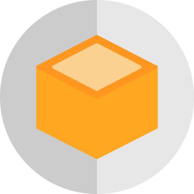 Küp simgesi, vektör illüstrasyon tasarımı