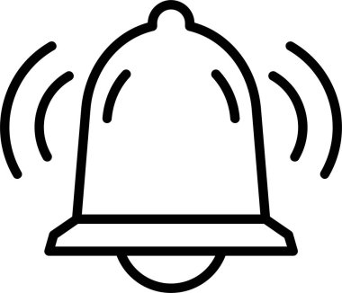 Bir çan simgesinin vektör illüstrasyonu  