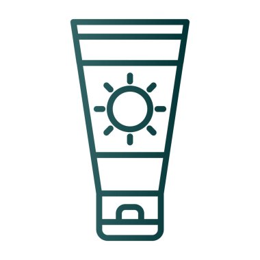 Güneş kremi simge vektör çizim